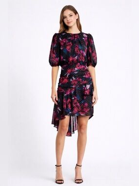 25. Chelsea28 • NWOT Floral Puff Sleeve Dress PTP 15”-17”
